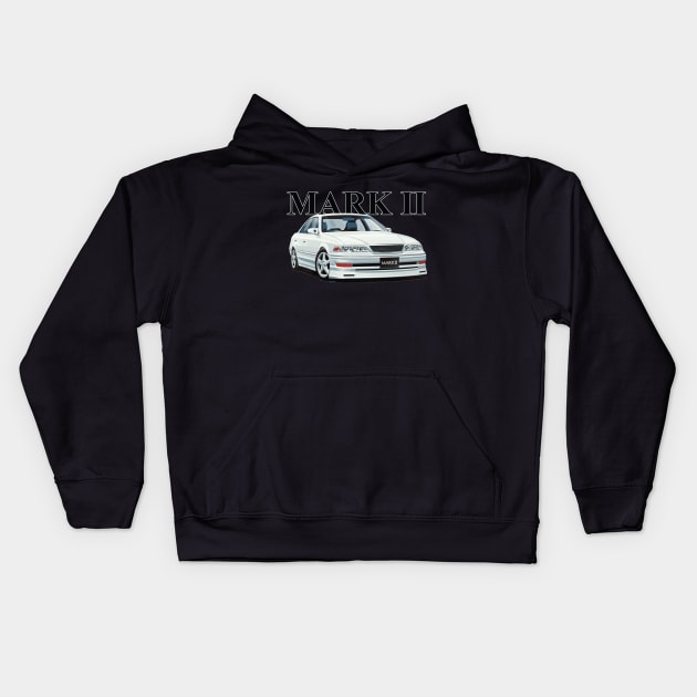 JZX100 STANCE TOURER V CHASER MARK II tOYOTA DRIFT MACHINE Kids Hoodie by cowtown_cowboy